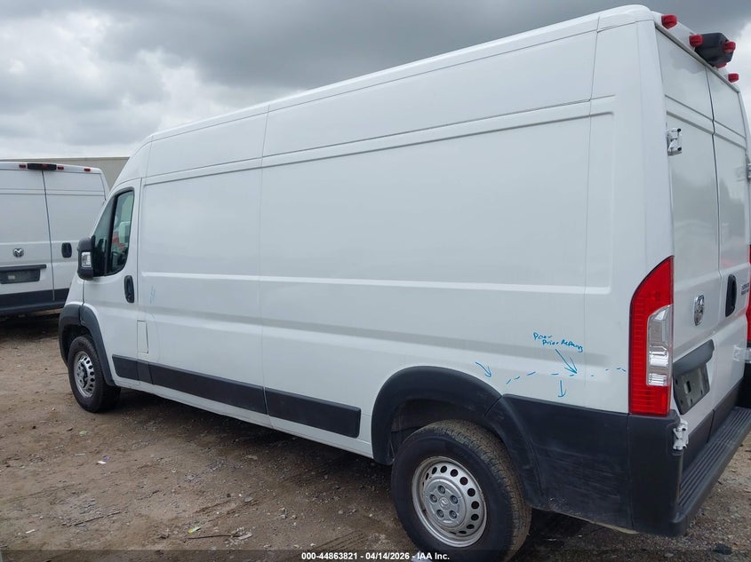 2025 Ram Promaster 2500 Tradesman High Roof 159 Wb W/Pass Seat VIN: 3C6LRVDG7SE513836 Lot: 44863821