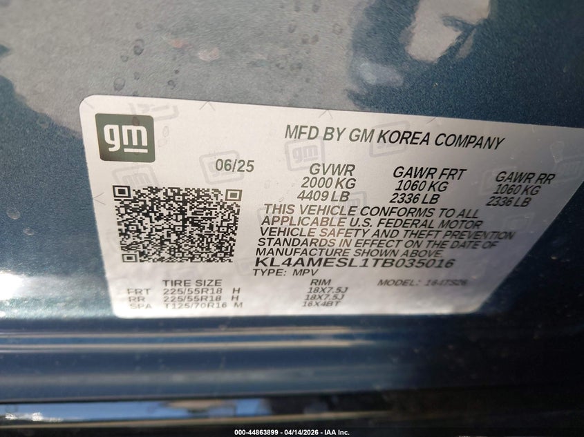 2026 Buick Encore Gx Sport Touring Awd VIN: KL4AMESL1TB035016 Lot: 44863899