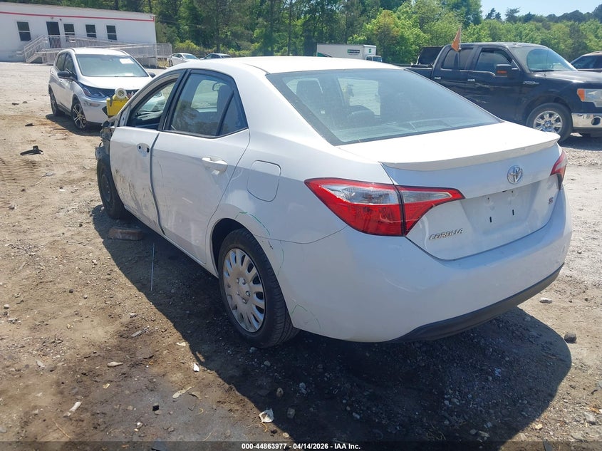 2015 Toyota Corolla 1.8 S white Lot 111044863977 Vin 2T1BURHE6FC265490