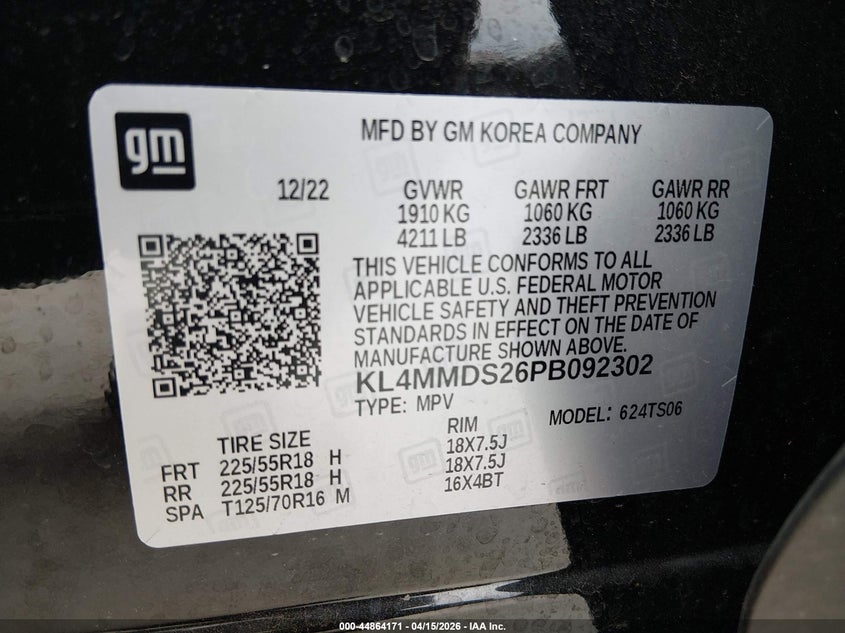2023 Buick Encore Gx Select Fwd VIN: KL4MMDS26PB092302 Lot: 44864171
