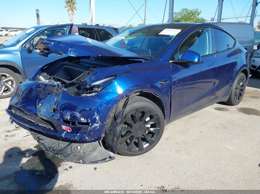 2023 Tesla Model y Awd Long Range Dual Motor All-Wheel Drive blue Lot 111044864228 Vin 7SAYGDEE7PF938117