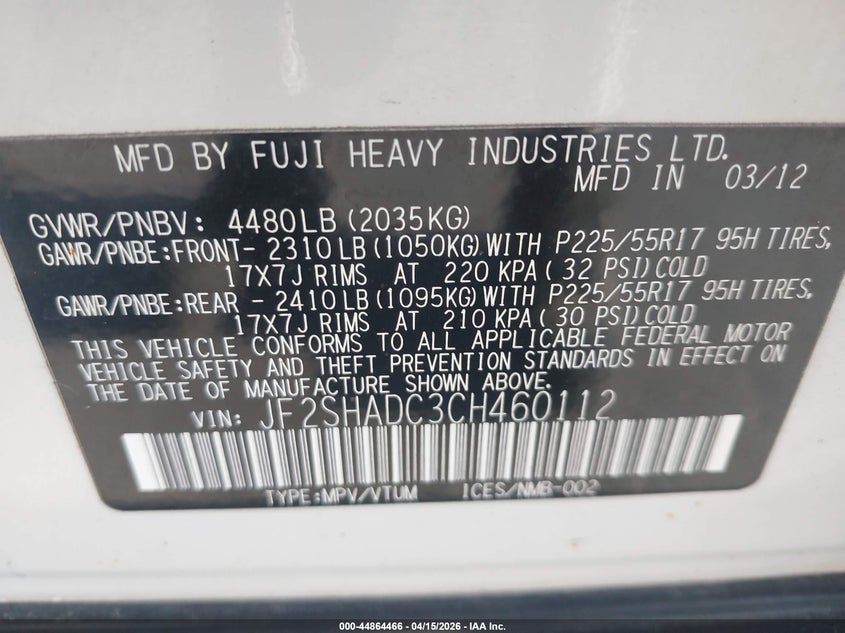 2012 SUBARU FORESTER 2.5X PREMIUM · Фото 9