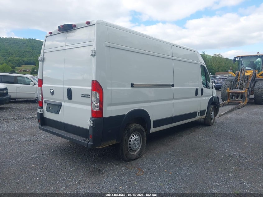 Vin: 3c6mrvhgxse548658, lot: 45361880, ram promaster 3500 tradesman high roof 159 wb w/pass seat 20254