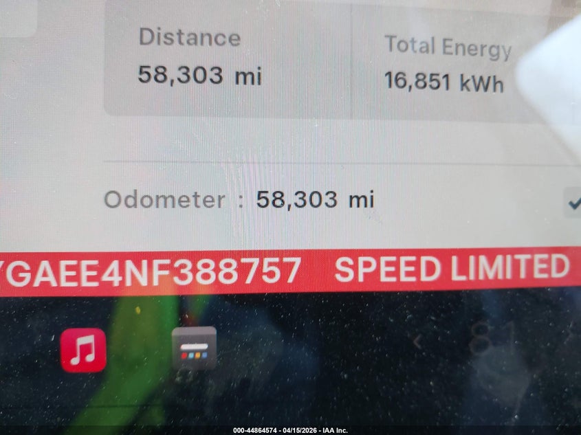 2022 Tesla Model Y Long Range Dual Motor All-Wheel Drive VIN: 7SAYGAEE4NF388757 Lot: 44864574