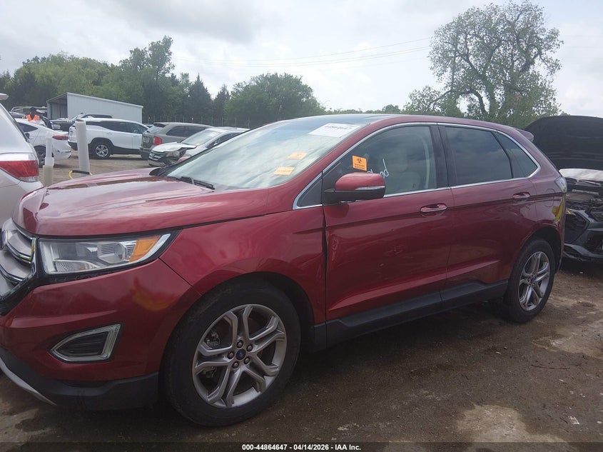 2017 Ford Edge 3.5 Titanium red Lot 111044864647 Vin 2FMPK3K84HBC68519