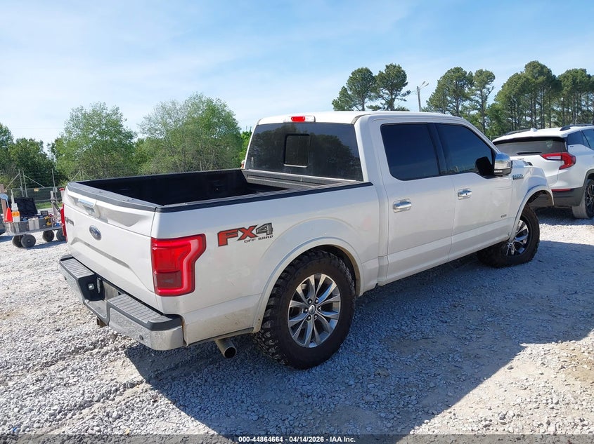 2017 Ford F-150 3.5 Lariat White Lot 111044864664 Vin 1FTEW1EG4HKC31466