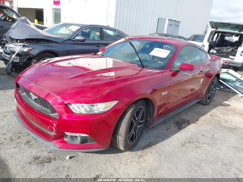 1FA6P8CF1H5358460 2017 Ford Mustang 5.0 Gt Premium red