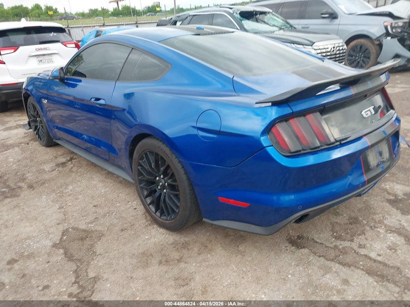 2017 Ford Mustang 5.0 Gt Premium blue Lot 111044864824 Vin 1FA6P8CFXH5291115