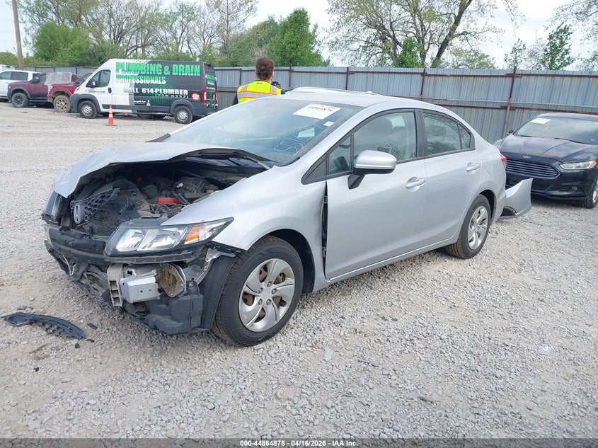 2014 Honda Civic 1.8 Lx silver Lot 111044864878 Vin 2HGFB2F55EH551094