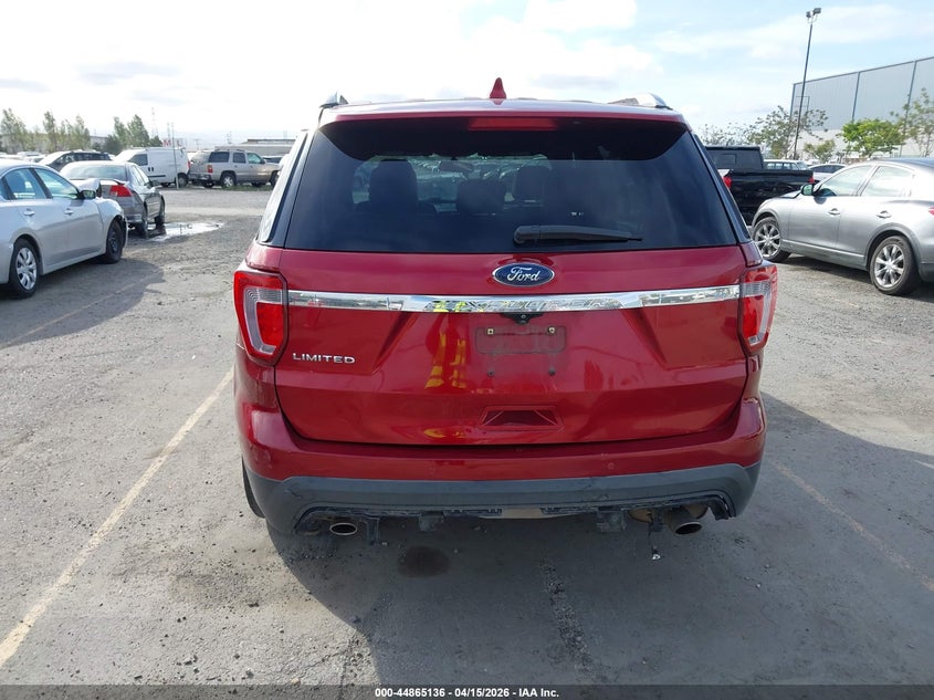 1FM5K7F81HGB83820 2017 Ford Explorer 3.5 Limited Red