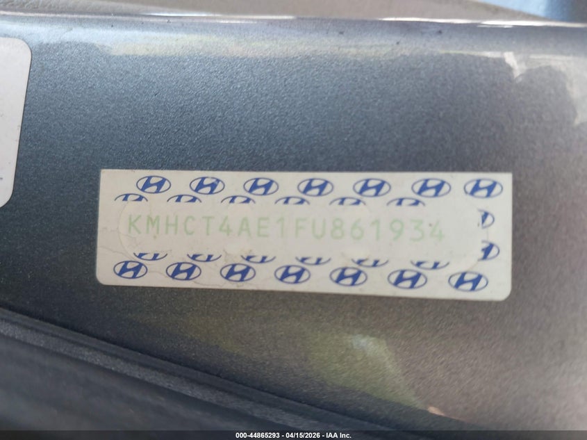 2015 Hyundai Accent Gls VIN: KMHCT4AE1FU861934 Lot: 44865293