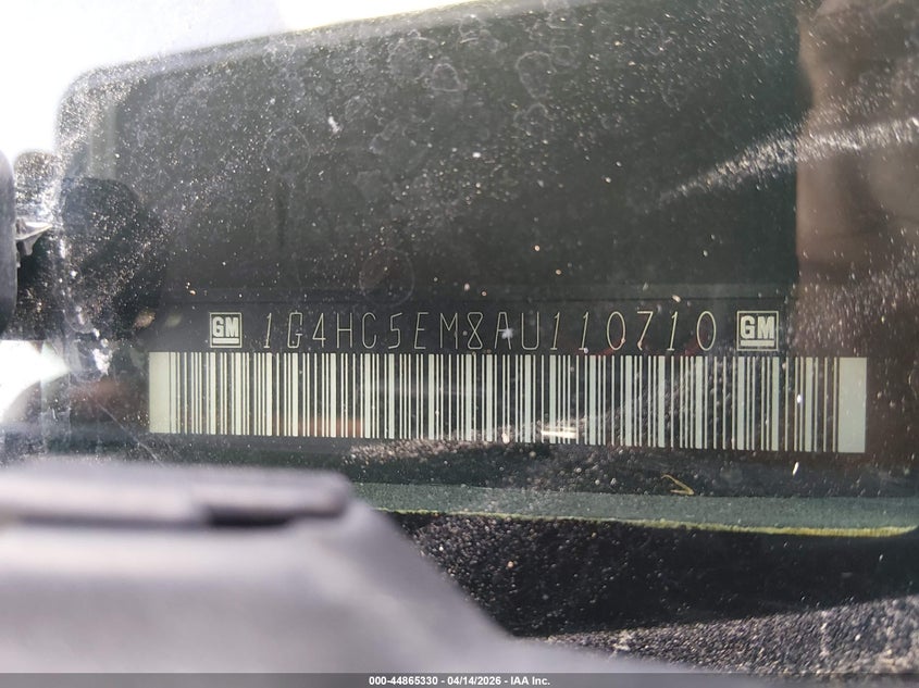 2010 Buick Lucerne Cxl VIN: 1G4HC5EM8AU110710 Lot: 44865330