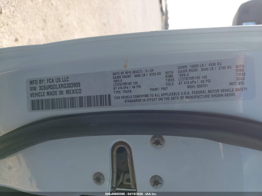 2024 Ram 2500 Big Horn 4X4 6'4 Box