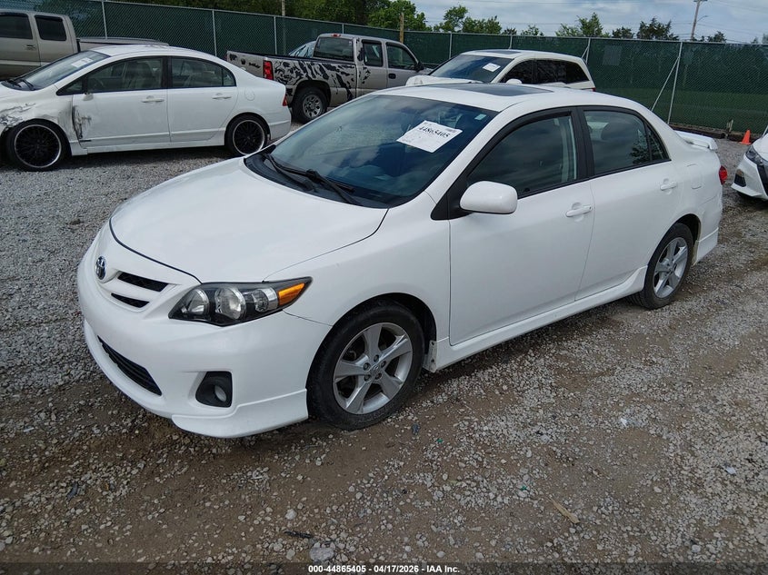 2012 Toyota Corolla 1.8 S white Lot 111044865405 Vin 2T1BU4EE2CC844477