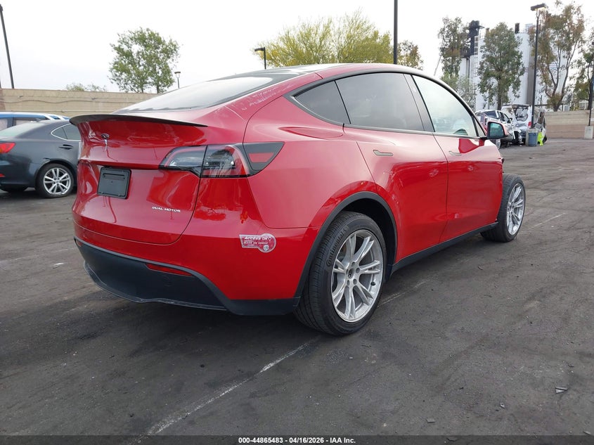 2023 Tesla Model y Awd/Long Range Dual Motor All-Wheel Drive red Lot 111044865483 Vin 7SAYGDEE8PF875030