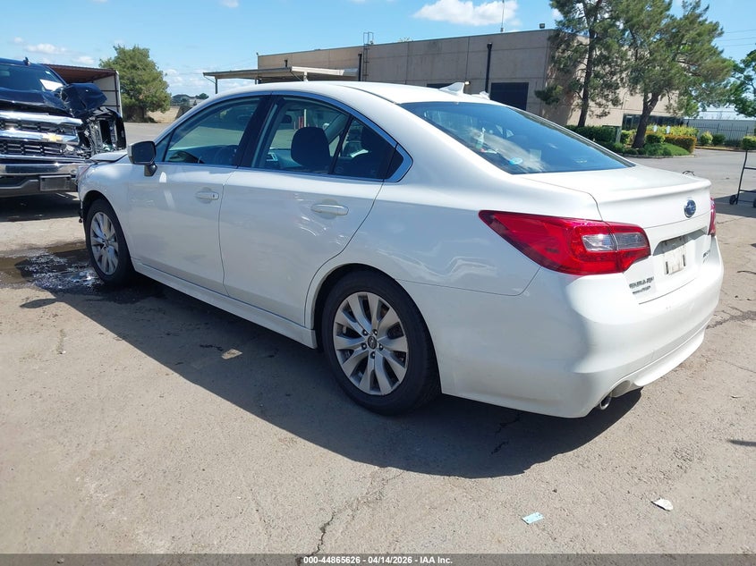 2017 Subaru LEGACY 2.5 2.5I Premium white Lot 111044865626 Vin 4S3BNAC64H3067095