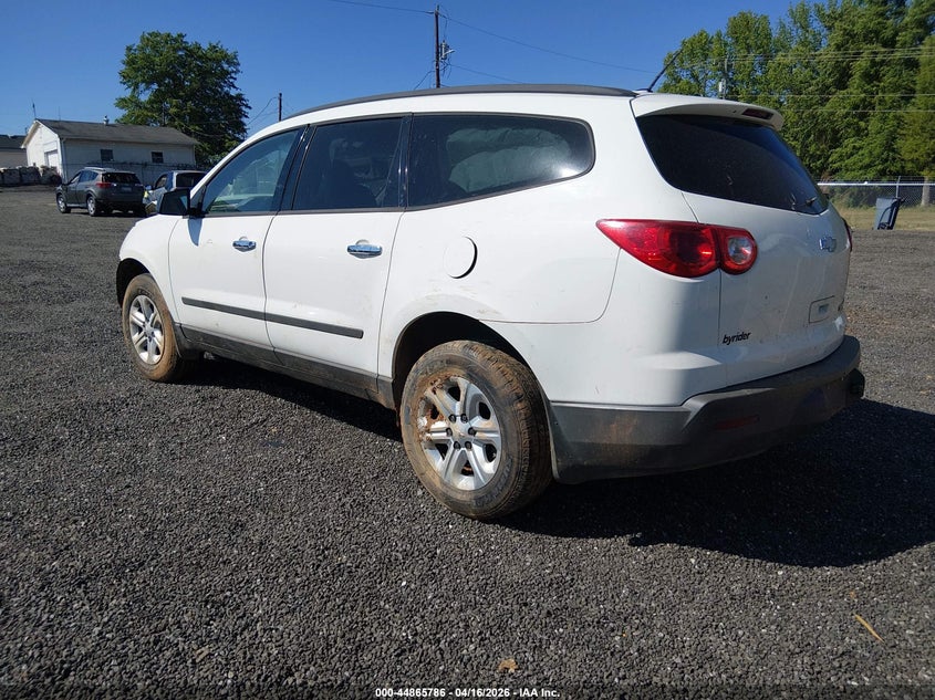 2012 Chevrolet Traverse 3.6 Ls white Lot 111044865786 Vin 1GNKRFED2CJ398119