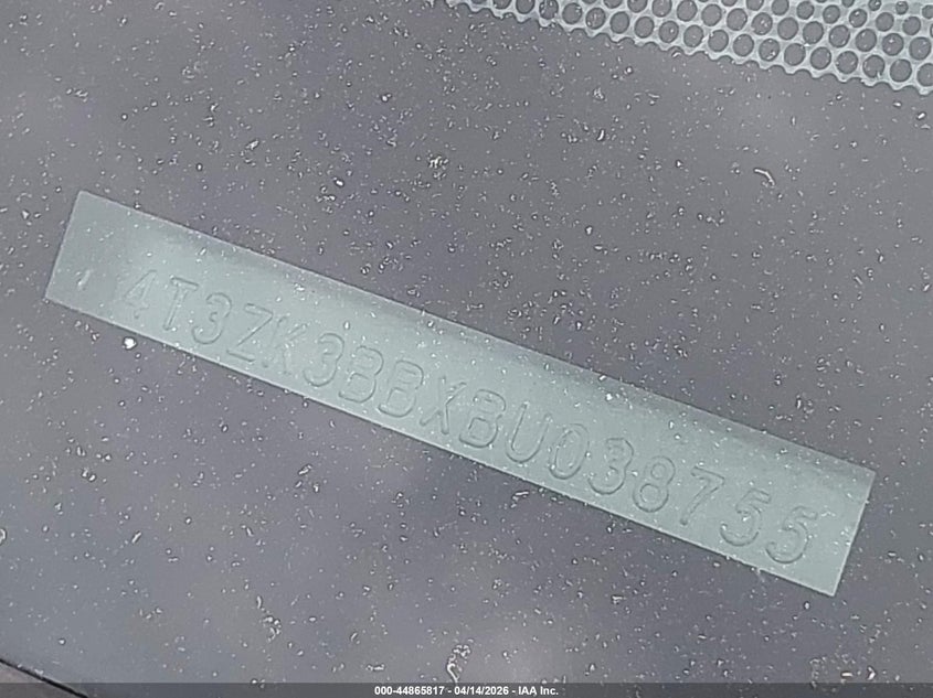 2011 Toyota Venza Base V6 VIN: 4T3ZK3BBXBU038755 Lot: 44865817