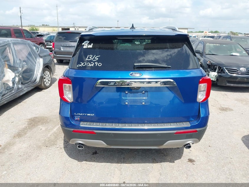 1FMSK7FH0MGB03971 2021 Ford Explorer 2.3 Limited blue