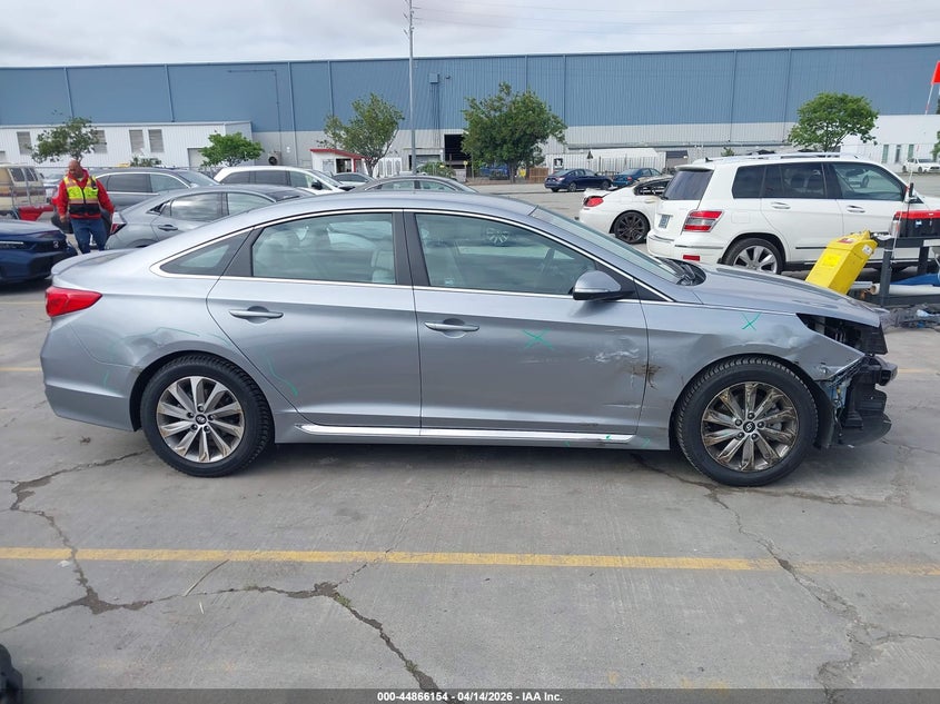 2017 Hyundai Sonata 2.4 Sport grey Lot 111044866154 Vin 5NPE34AF2HH480368