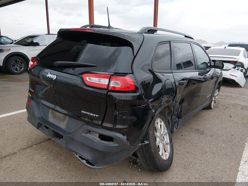2016 Jeep Cherokee 2.4 Sport Black Lot 111044866167 Vin 1C4PJMAB2GW205748