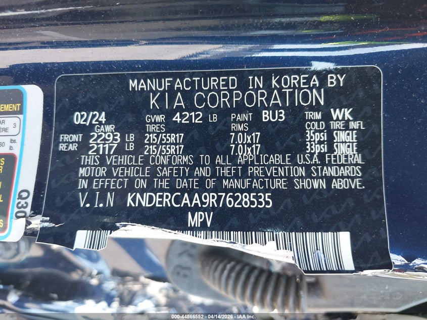 2024 Kia Seltos Ex VIN: KNDERCAA9R7628535 Lot: 44866552