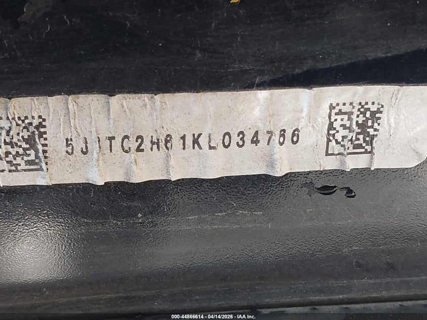 2019 Acura Rdx A-Spec Package VIN: 5J8TC2H61KL034766 Lot: 44866614