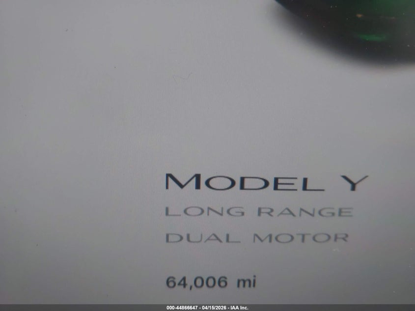2023 Tesla Model Y Awd/Long Range Dual Motor All-Wheel Drive VIN: 7SAYGDEEXPF884005 Lot: 44866647