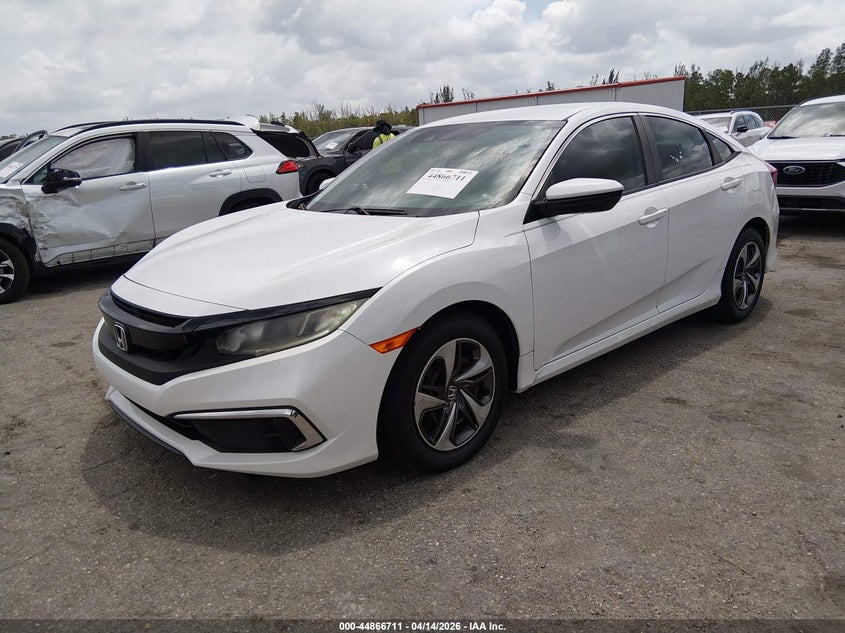 2019 Honda Civic 2.0 Lx white Lot 111044866711 Vin 19XFC2F69KE028673