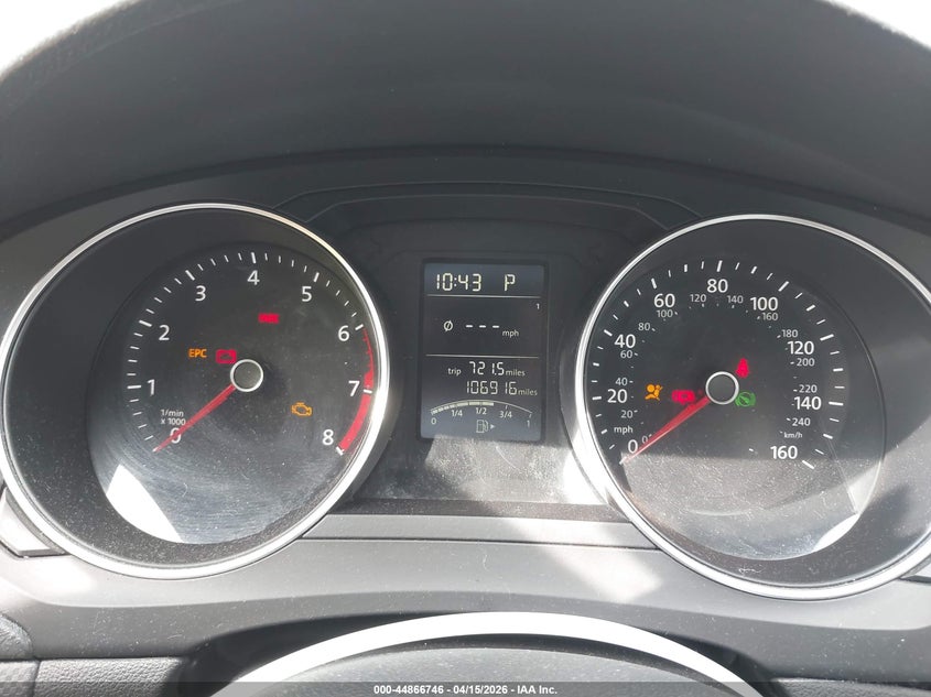 2015 Volkswagen Jetta 2.0L S VIN: 3VW2K7AJ9FM226706 Lot: 44866746