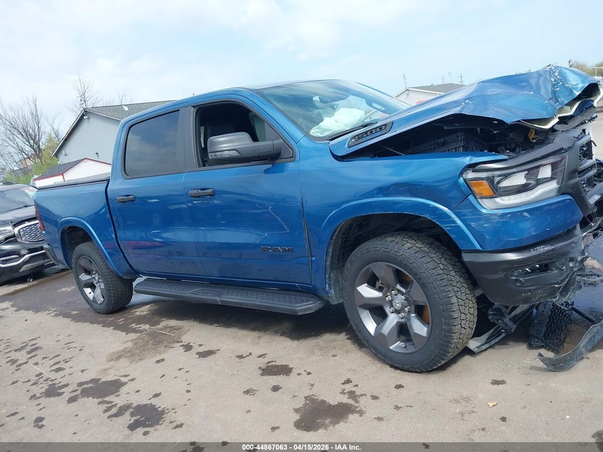 2024 Ram 1500 5.7 Ram Big Horn 4X4 5'7 Box blue Lot 111044867063 Vin 1C6SRFFT2RN233680