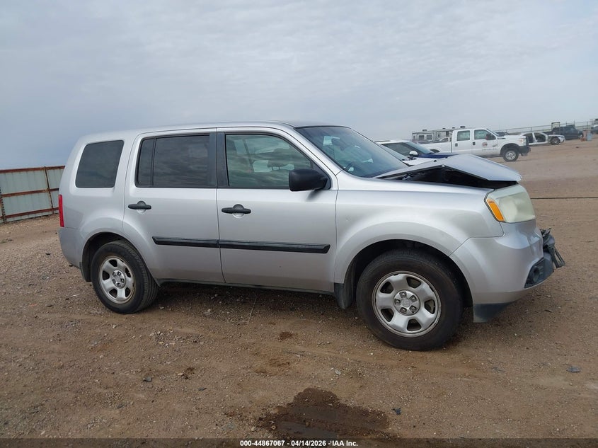 2013 Honda Pilot Lx VIN: 5FNYF3H22DB037860 Lot: 44867067
