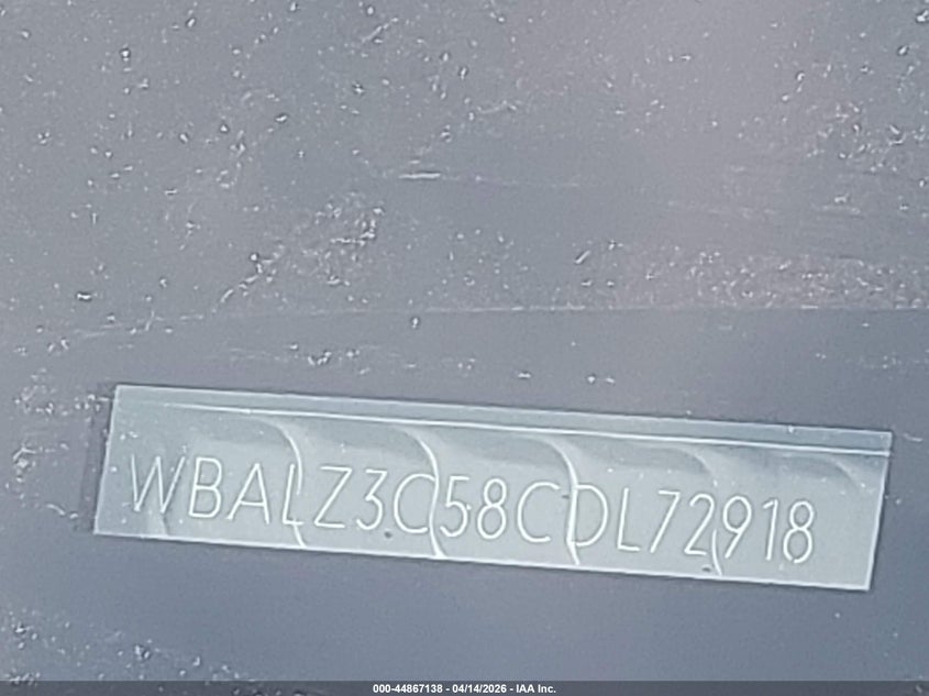 2012 BMW 650I VIN: WBALZ3C58CDL72918 Lot: 44867138