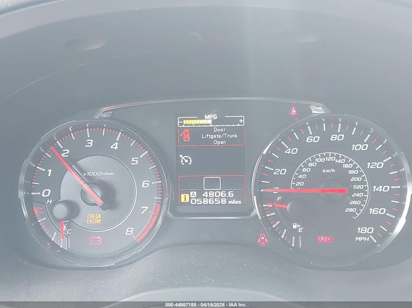 2020 Subaru Wrx Limited VIN: JF1VA1H62L9807711 Lot: 44867185