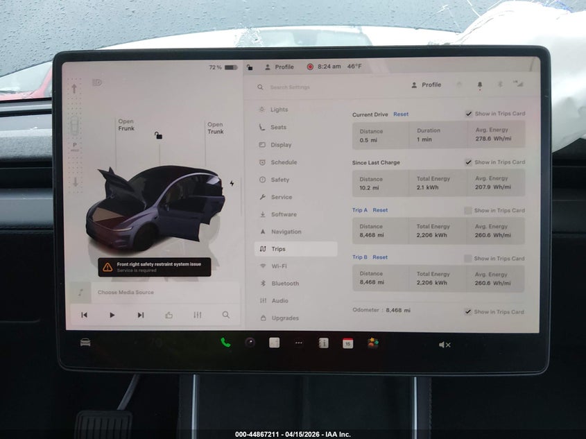 2026 Tesla Model y Premium Rear-Wheel Drive/Standard Rear-Wheel Drive grey Lot 111044867211 Vin 7SAYGDED8TF419286