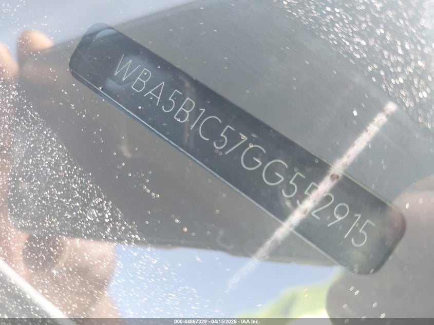 2016 BMW 535I VIN: WBA5B1C57GG552915 Lot: 44867329