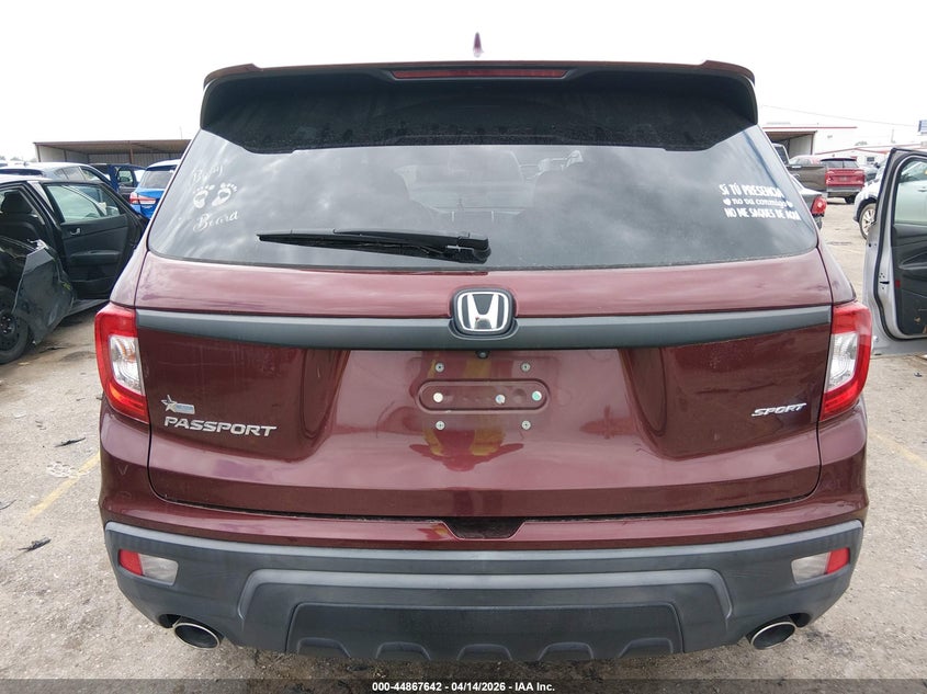 2019 Honda Passport Sport VIN: 5FNYF7H28KB011476 Lot: 44867642