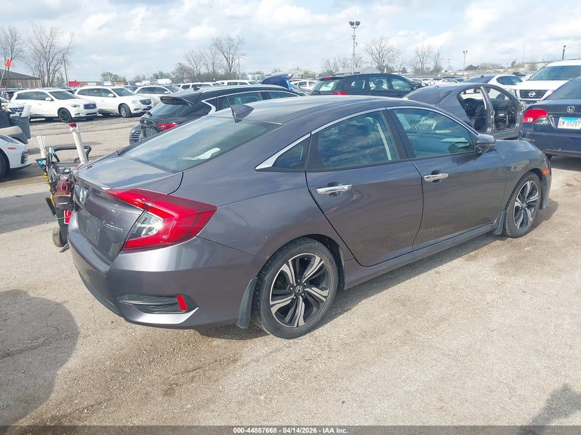 2017 Honda Civic 1.5 Touring grey Lot 111044867668 Vin 19XFC1F98HE015247