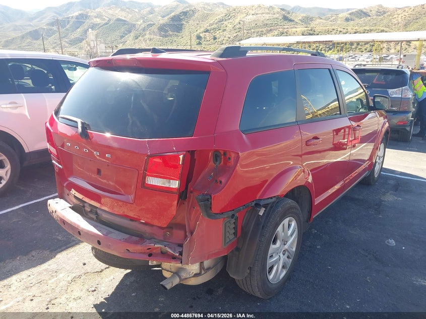 2019 Dodge Journey 2.4 Se Red Lot 111044867694 Vin 3C4PDCBB7KT868179