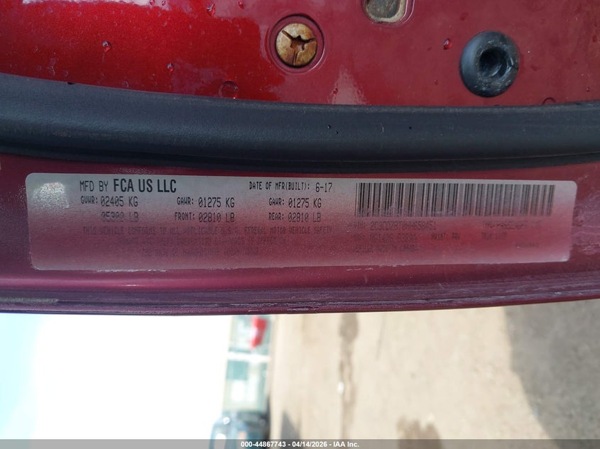 2017 Dodge Challenger R/T VIN: 2C3CDZBT0HH656451 Lot: 44867743