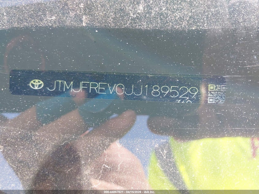 2018 Toyota Rav4 Se VIN: JTMJFREV0JJ189529 Lot: 44867821