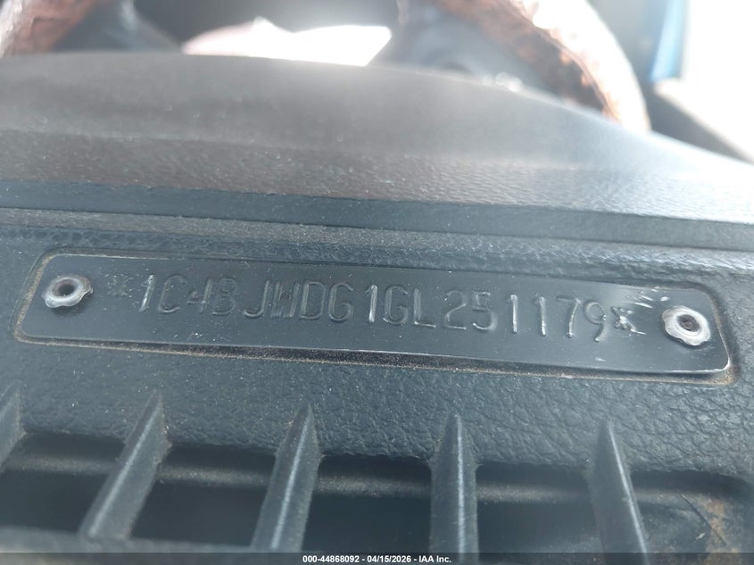 2016 Jeep Wrangler Unlimited Sport VIN: 1C4BJWDG1GL251179 Lot: 44868092