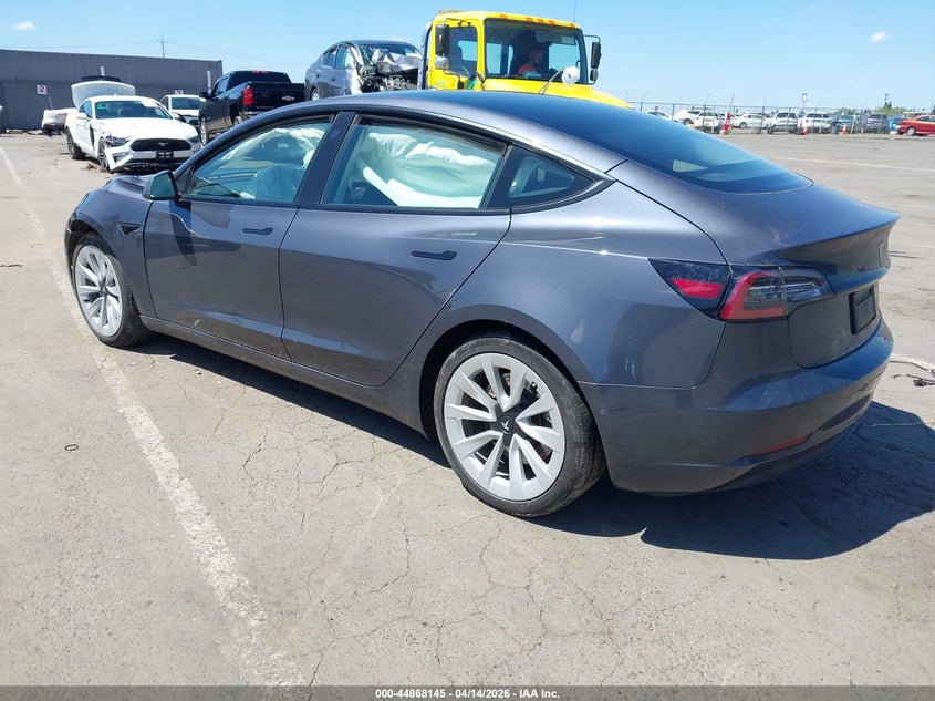 2022 Tesla Model 3 Rear-Wheel Drive grey Lot 111044868145 Vin 5YJ3E1EAXNF359306