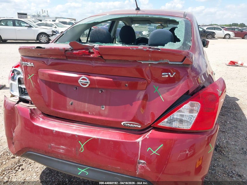 2019 Nissan Versa 1.6 1.6 Sv red Lot 111044868192 Vin 3N1CN7AP2KL855651