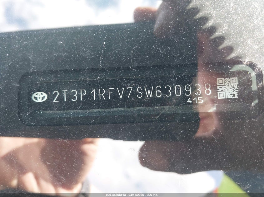 2025 Toyota Rav4 Xle VIN: 2T3P1RFV7SW630938 Lot: 44868413