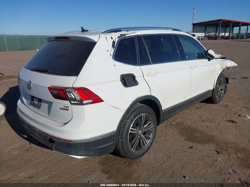 2018 Volkswagen Tiguan 2.0 2.0T Se/2.0T Sel white Lot 111044868643 Vin 3VV2B7AXXJM037726