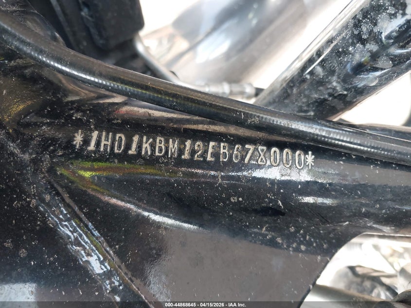 2014 Harley-Davidson Flhx Street Glide VIN: 1HD1KBM12EB678000 Lot: 44868645