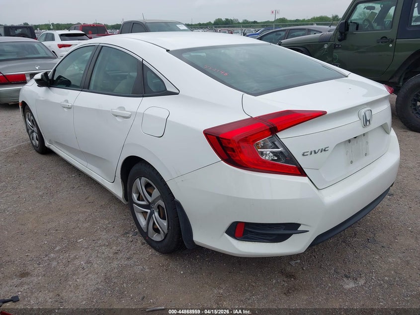 2018 Honda Civic 2.0 Lx white Lot 111044868959 Vin 19XFC2F57JE032968