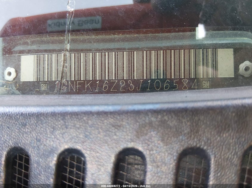 2003 Chevrolet Suburban 1500 Ls VIN: 1GNFK16Z23J106584 Lot: 44869272