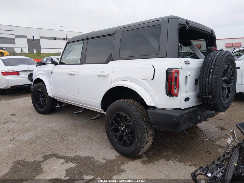 2025 Ford Bronco 2.7 Outer Banks white Lot 111044869334 Vin 1FMEE8BP8SLB15443